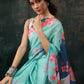 Ready To Wear Floral Chanderi Polyester Silk  Saree