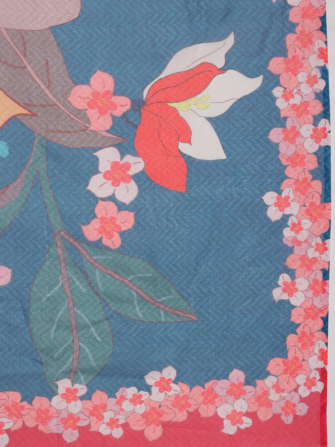 Ready To Wear Floral Chanderi Polyester Silk  Saree