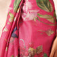 Ready To Wear Fruits Printed Cotton Tissue Saree With Gold Zari Work