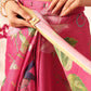 Ready To Wear Fruits Printed Cotton Tissue Saree With Gold Zari Work