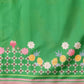 Ready To Wear Printed Art Silk Saree With Gold Zari Woven Border