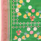 Ready To Wear Printed Art Silk Saree With Gold Zari Woven Border