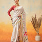Ready To Wear Onam Special Printed Silk  Kasauv Saree