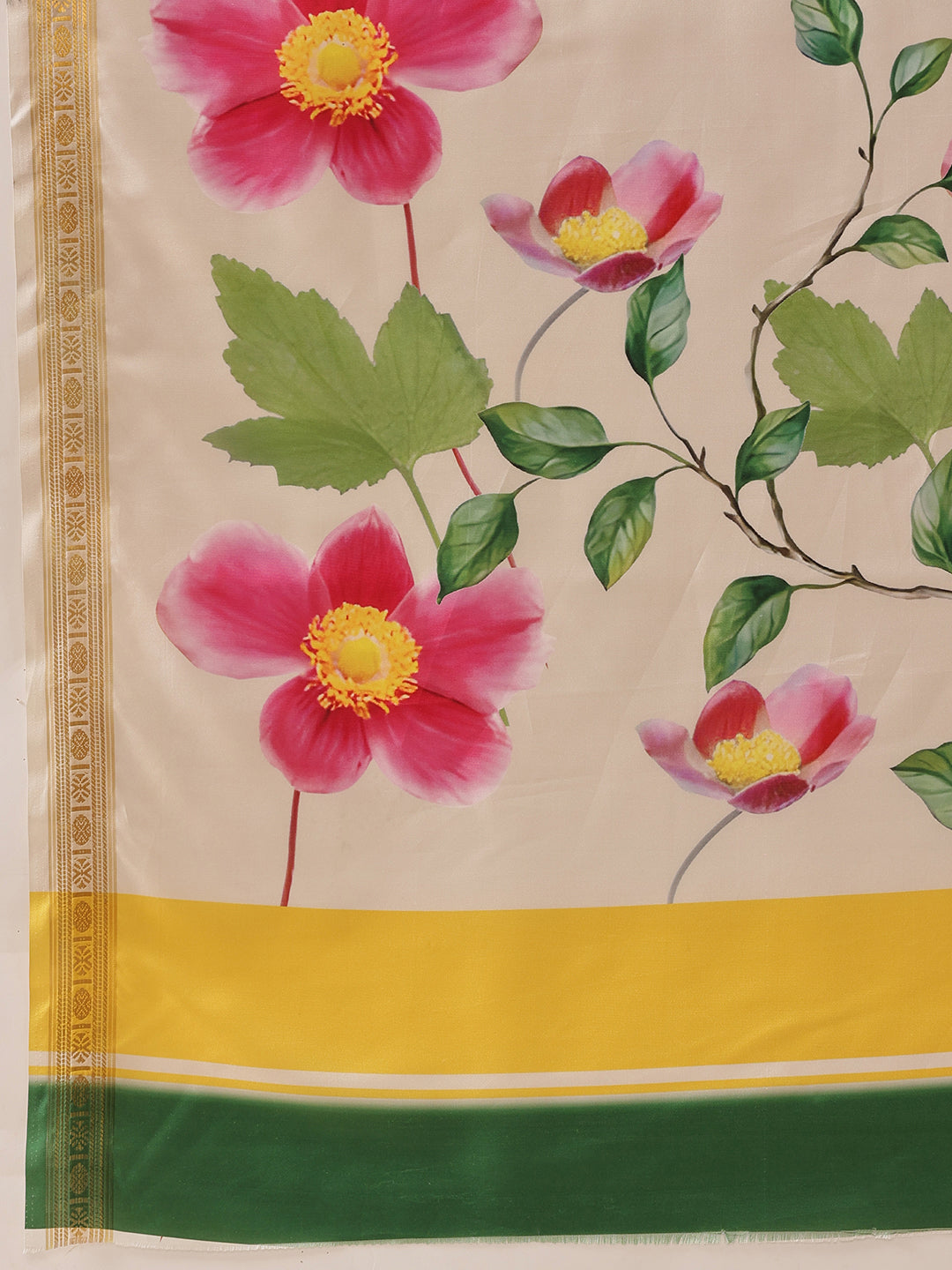 Ready To Wear Onam Special Printed Silk  Kasauv Saree
