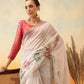Ready To Wear Printed Cotton Zari Tissue  Saree