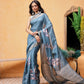 Ready To Wear Floral Printed Silk  Saree