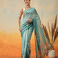 Ready To Wear Floral Printed Chanderi  Saree
