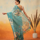 Ready To Wear Floral Printed Chanderi  Saree