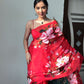 Ready to-Wear Red Peacock Design Organza Saree
