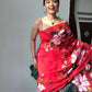 Ready to-Wear Red Peacock Design Organza Saree