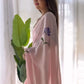 Ready To Wear Floral Lace Georgette Saree – Pink Petal Charm
