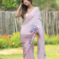 Ready To Wear Floral Lace Georgette Saree – Pink Petal Charm
