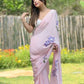 Ready To Wear Floral Lace Georgette Saree – Pink Petal Charm