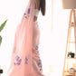 Ready To Wear Floral Lace Georgette Saree – Pink Petal Charm