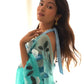 Ready to Wear - Sky Blue Floral Pure Soft Organza Silk Saree