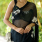 Ready to Wear - Black Floral Pure Soft Georgette Silk Saree