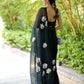 Ready to Wear - Black Floral Pure Soft Georgette Silk Saree