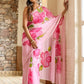 Ready To Wear Soft Georgette Saree – Floral Elegance
