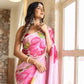 Ready To Wear Soft Georgette Saree – Floral Elegance