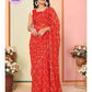 Ready to Wear - Orange Bandhani Pure Soft Georgette Silk Saree