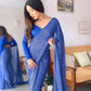 Ready to Wear - Blue Bandhani Pure Soft Georgette Silk Saree