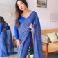 Ready to Wear - Blue Bandhani Pure Soft Georgette Silk Saree