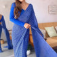 Ready to Wear - Blue Bandhani Pure Soft Georgette Silk Saree