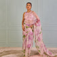 Ready to Wear - Pink Pure Soft Organza Silk Saree with Stitched Blouse