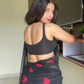 Ready to Wear - Pure Soft Georgette Silk Saree with Embroidered Red Heart Design