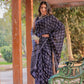 Ready to Wear - Pure Soft Linen Black Silk Saree